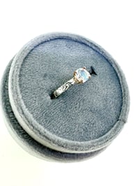 Image 4 of size 6.5 bohemian rainbow moonstone ring