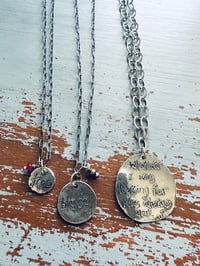 Image 9 of sterling silver Rumi love quote pendant necklace