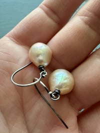 Image 5 of baroque freshwater pearl and sterling silver earrings