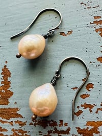 Image 7 of baroque freshwater pearl and sterling silver earrings