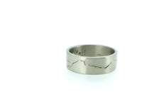 Image 1 of 14k gold mountain landscape wedding band ring . engraved mountain bands rings . size 4 5 6 7 8 9 ...