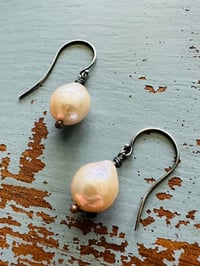 Image 8 of baroque freshwater pearl and sterling silver earrings