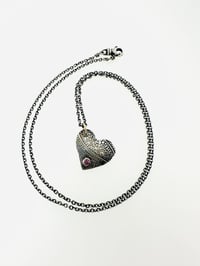 Image 5 of reserved . pink sapphire heart necklace