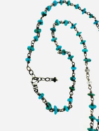 Image 8 of turquoise nugget necklace with sterling silver charm