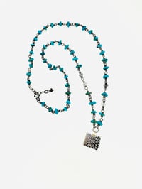 Image 9 of turquoise nugget necklace with sterling silver charm