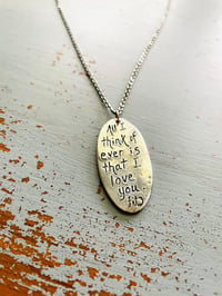 Image 1 of sterling silver inspirational Fitzgerald quote necklace