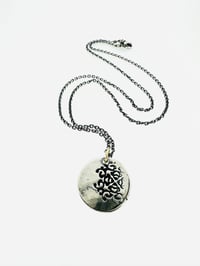 Image 6 of sterling silver tudor rose necklace with handwritten inscription