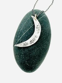 Image 6 of sterling silver and 23k gold paisley moon with anais nin quote