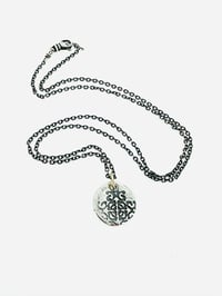 Image 5 of sterling silver tudor rose hope charm necklace