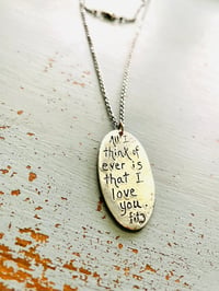 Image 6 of sterling silver inspirational Fitzgerald quote necklace