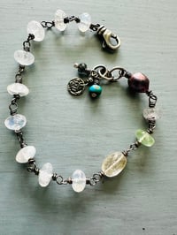 Image 7 of chunky gemstone and pearl bracelet by peacesofindigo