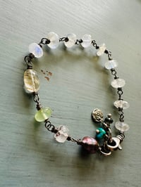 Image 8 of chunky gemstone and pearl bracelet by peacesofindigo