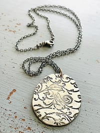 Image 7 of hand engraved wuthering heights quote necklace