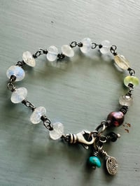 Image 9 of chunky gemstone and pearl bracelet by peacesofindigo