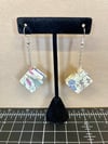 Book Earrings - Floral