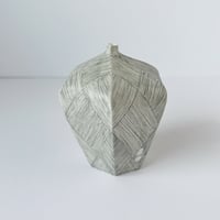 Image 2 of Hexagonal rounded vessel with drawn markings  9cm