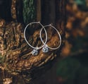 Owl hoop earrings 