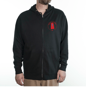 Image of Black Zipper Electric Cowbell Hoodie