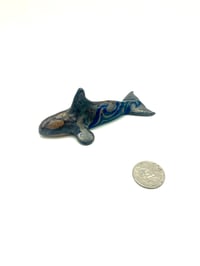 Image 1 of Small Silver Wave Orca