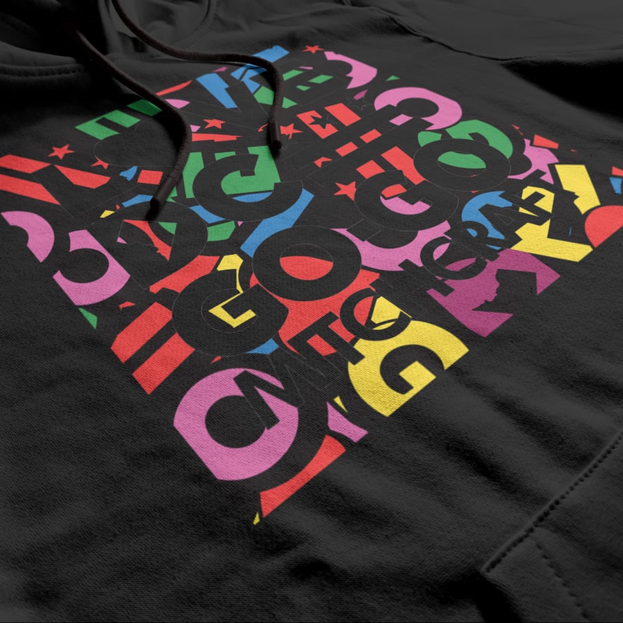 Image of LOVE DC GOGO Scramble Square Hoodie