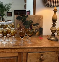 Image 2 of “Pears, Figs, and Bottles”  original fine art oil painting by Sarah Griffin Thibodeaux