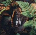 Green sapphire fern earrings 