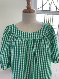 Image 1 of The Kelly Green Check Smock Top