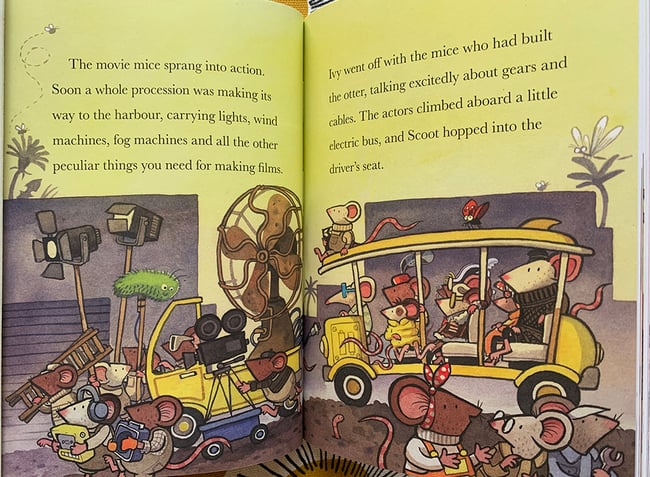 Mice Camera Action Original Art: Shifting the Film Set