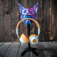 Image 2 of Cyber Cat: Universal Headphone Holder