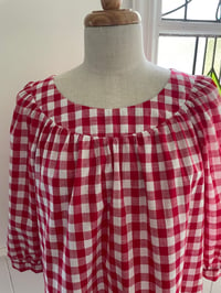 Image 1 of The Red Check Smock Top