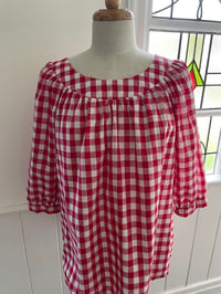 Image 2 of The Red Check Smock Top