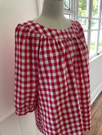 Image 3 of The Red Check Smock Top