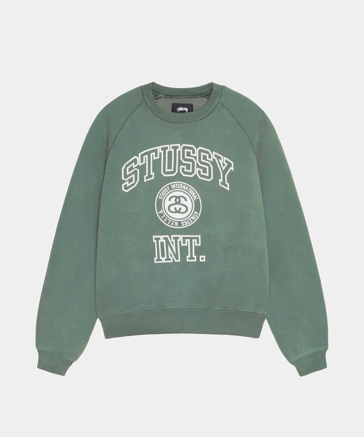 STUSSY_OVERLOCK VARSITY RAGLAN CREW :::PINE::: | SILO