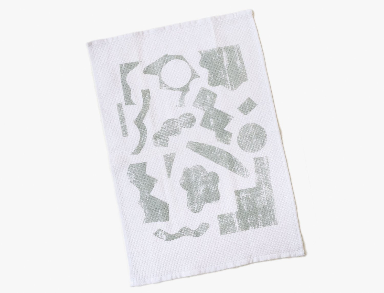 Image of GREY SHAPES WAFFLE TEA TOWEL