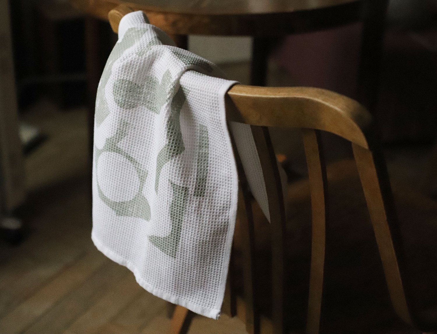 Image of GREY SHAPES WAFFLE TEA TOWEL