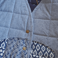 Image 3 of Chambray Quilted Jacket (S)