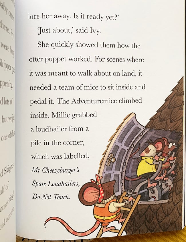 Mice Camera Action Original Art: Powering the Mechanical Otter