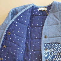 Image 5 of Chambray Quilted Jacket (S)