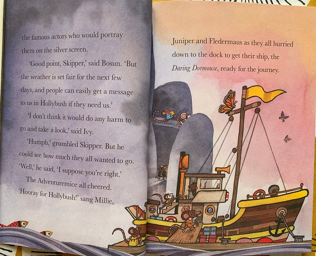 Mice Camera Action Original Art: Setting Off in the Daring Dormouse