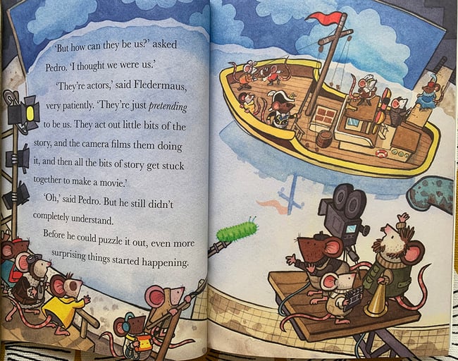 Mice Camera Action Original Art: Bathtub FIlm Set