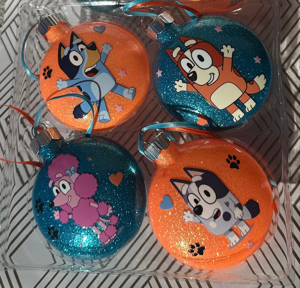 Image of 4 pack Custom Ornaments 