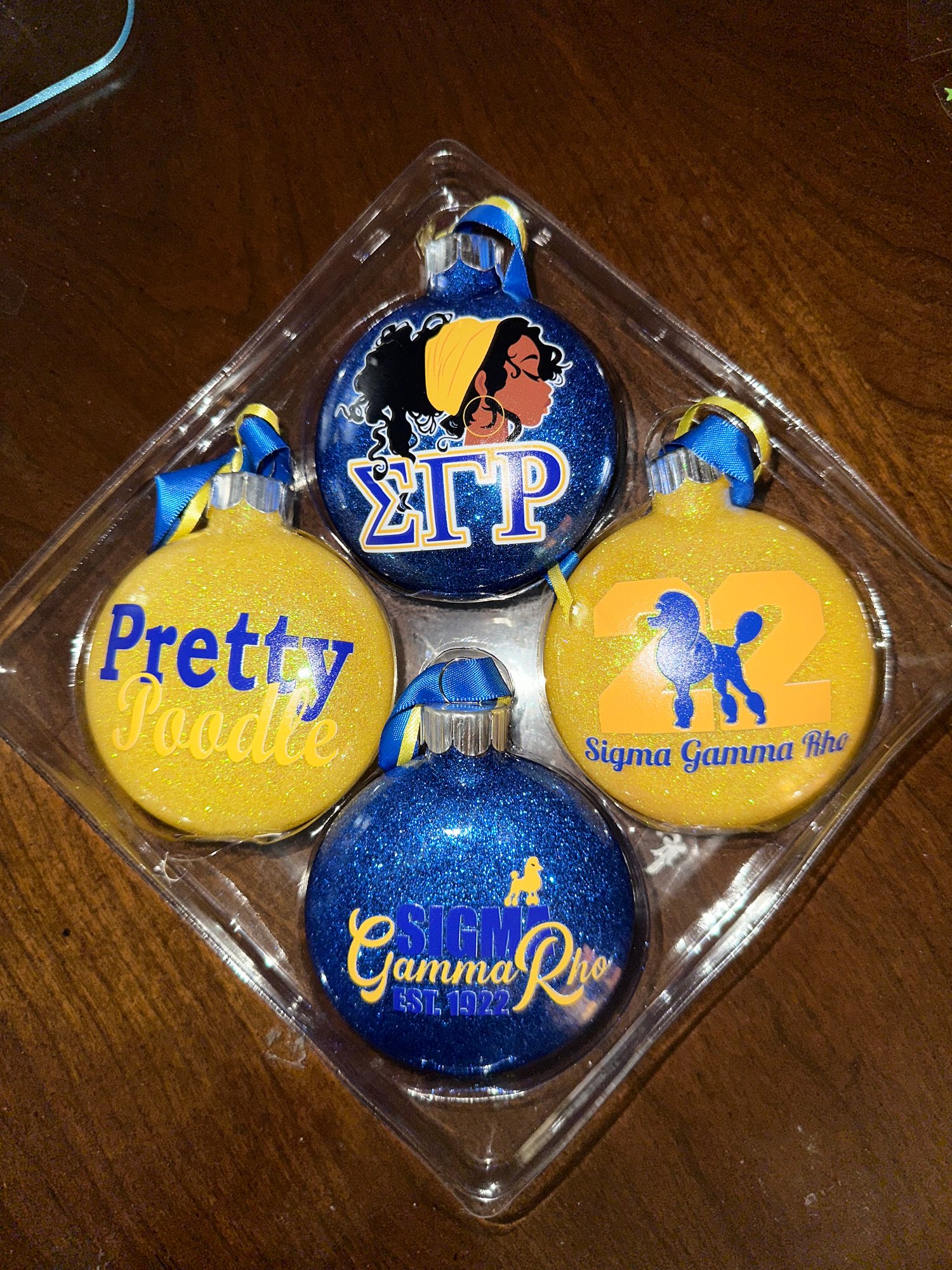 Image of 4 pack Custom Ornaments 
