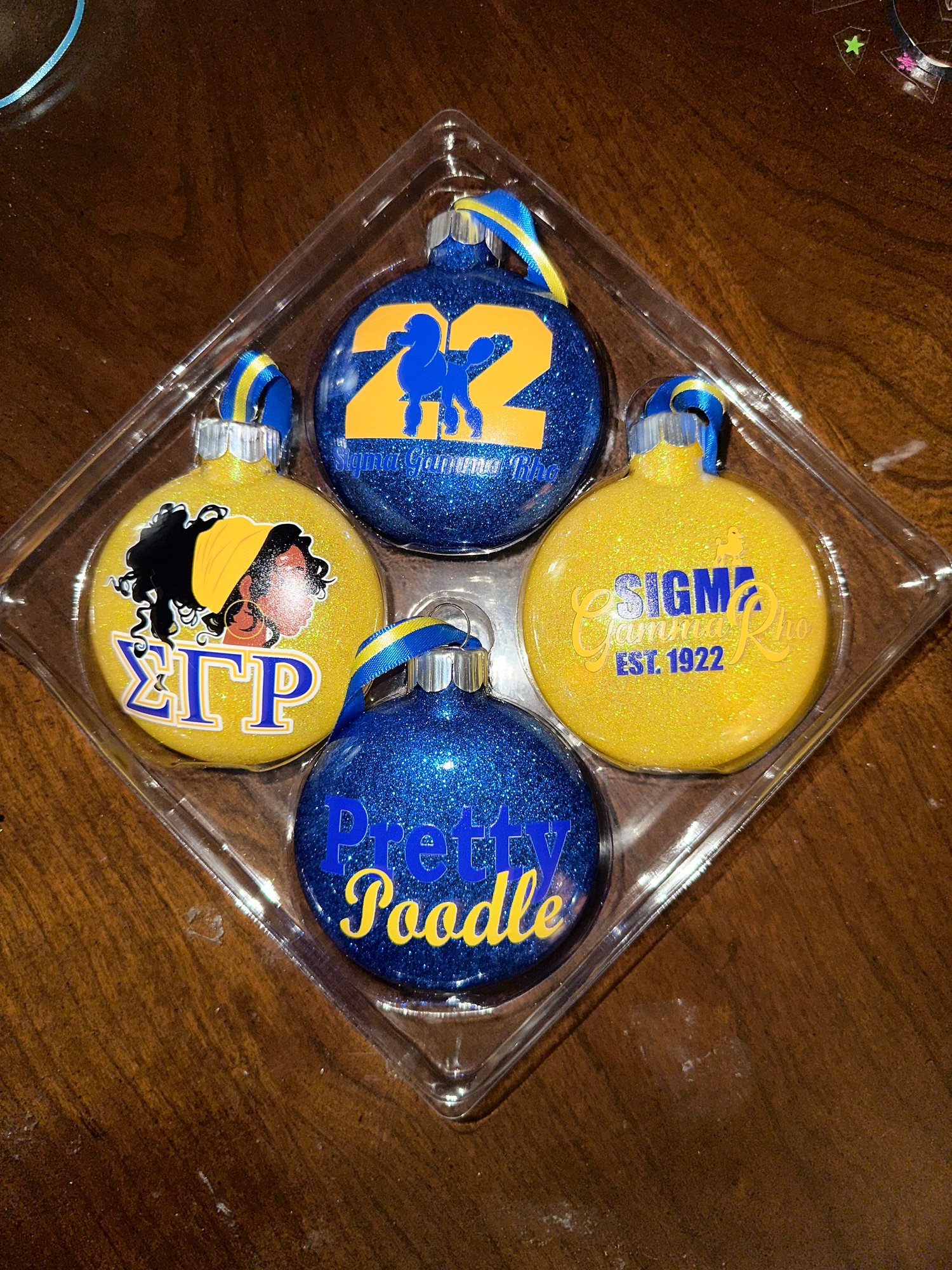 Image of 4 pack Custom Ornaments 