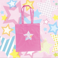 Image 5 of Recycled Fabric Hand Sewn Star Tote - FILL ME UP 