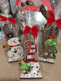 Holiday ornament and  hand dipped pretzels