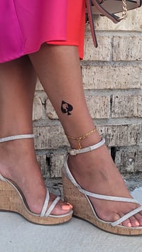 Image 3 of Gold Figaro Spade Anklet
