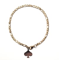 Image 1 of Gold Figaro Spade Anklet