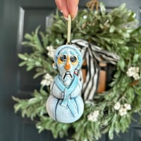 Image 1 of Other Father Snowman Ornament (White/Blue)