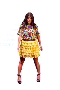 Image 1 of Butter Yellow Mini Skirt 