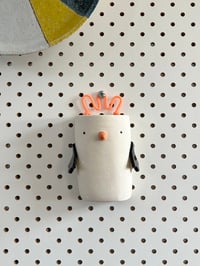 Image of Little Penguin 2 – hanging ceramic wall vessel